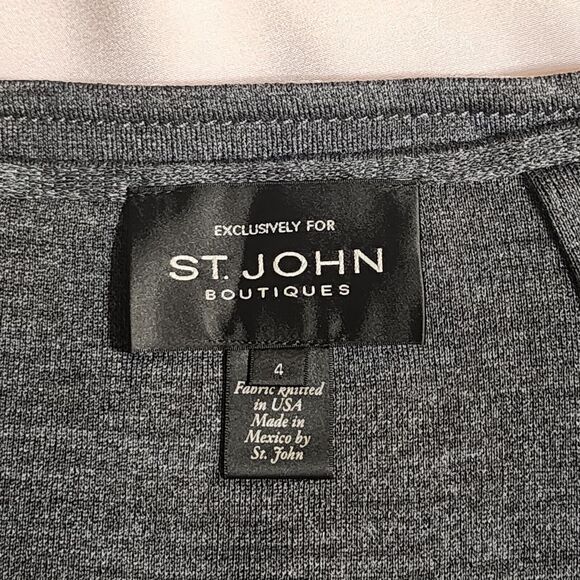 St. John Womens FA17 GRP1 Wool-Blend Mini Skirt Size 4 Silk-Blend Nude Lining - Picture 6 of 10
